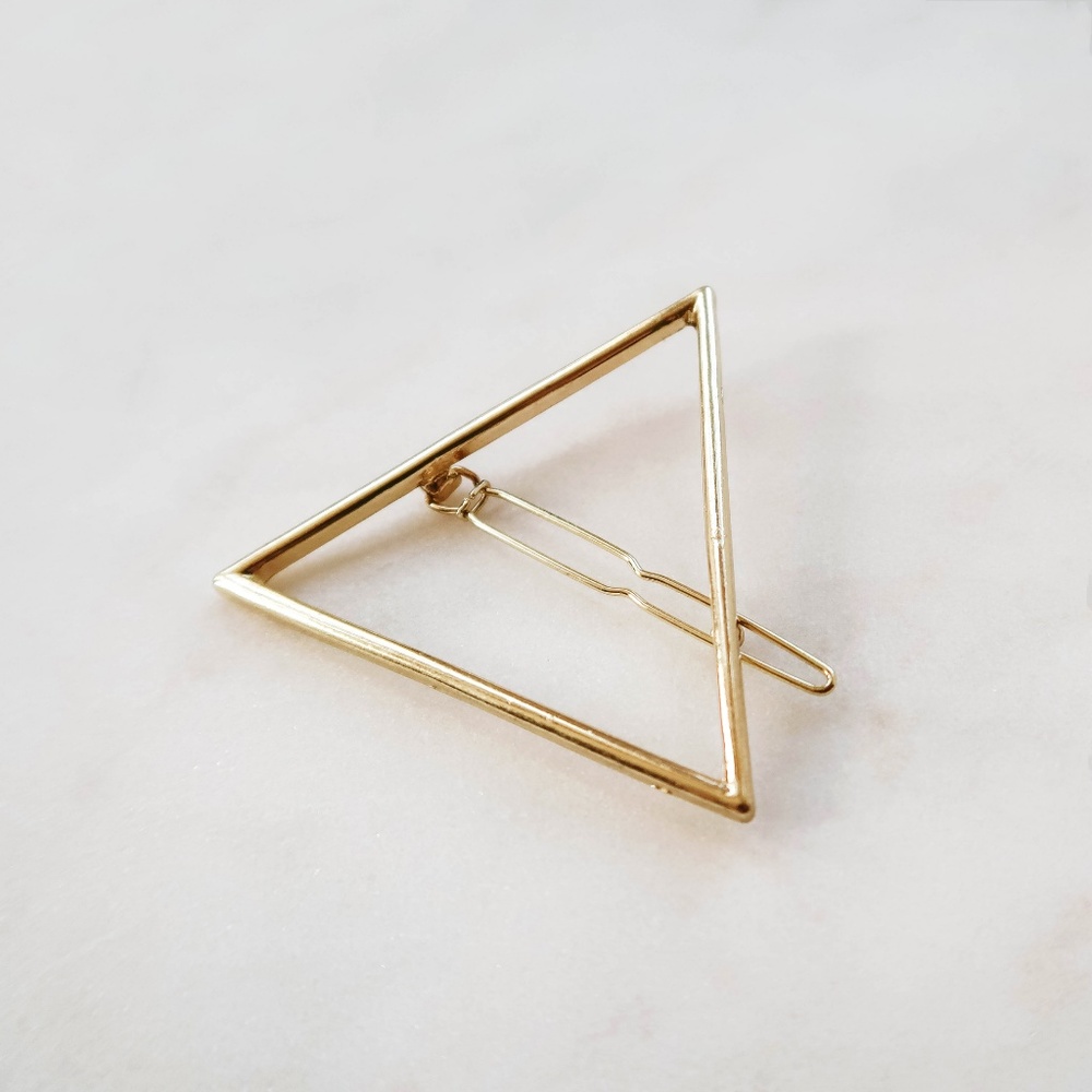 Gold Triangle Hair Clip